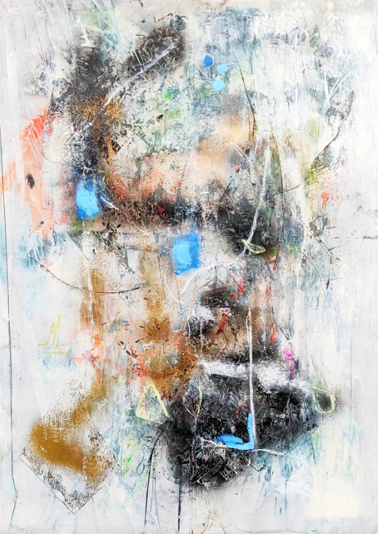 acryl, 50x70, auf steinpapier